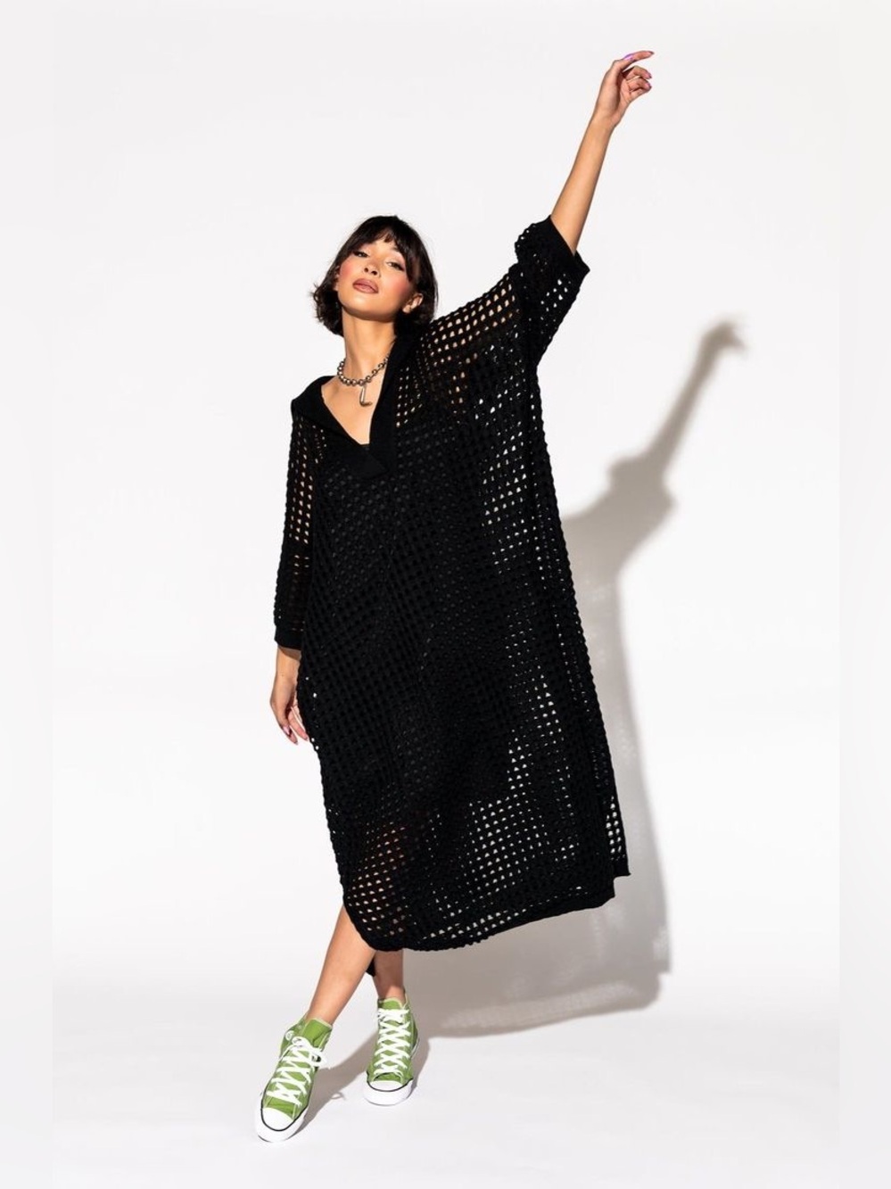 Dressed in LALA Be Bold Oversized Black Dress L/XL